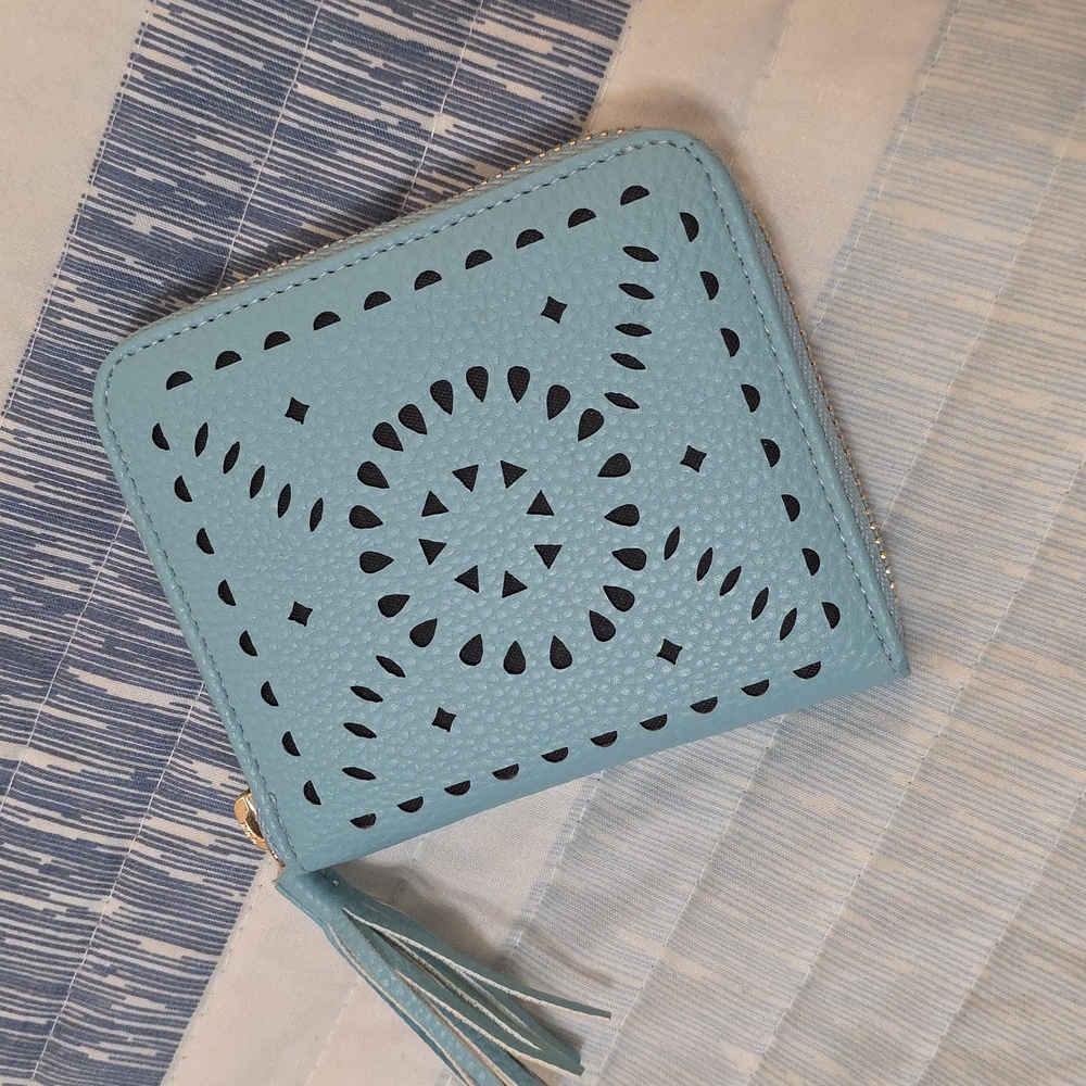 Cleobella Light Blue Cut-Out Wallet
